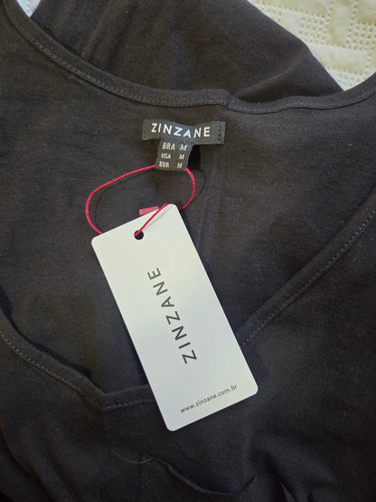Macação Zinzane Pantalona Preto Liso