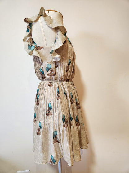 Vestido Antix Curto Submarinos Plissado