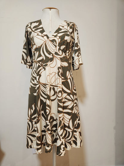Vestido Zinzane Curto Floral Verde