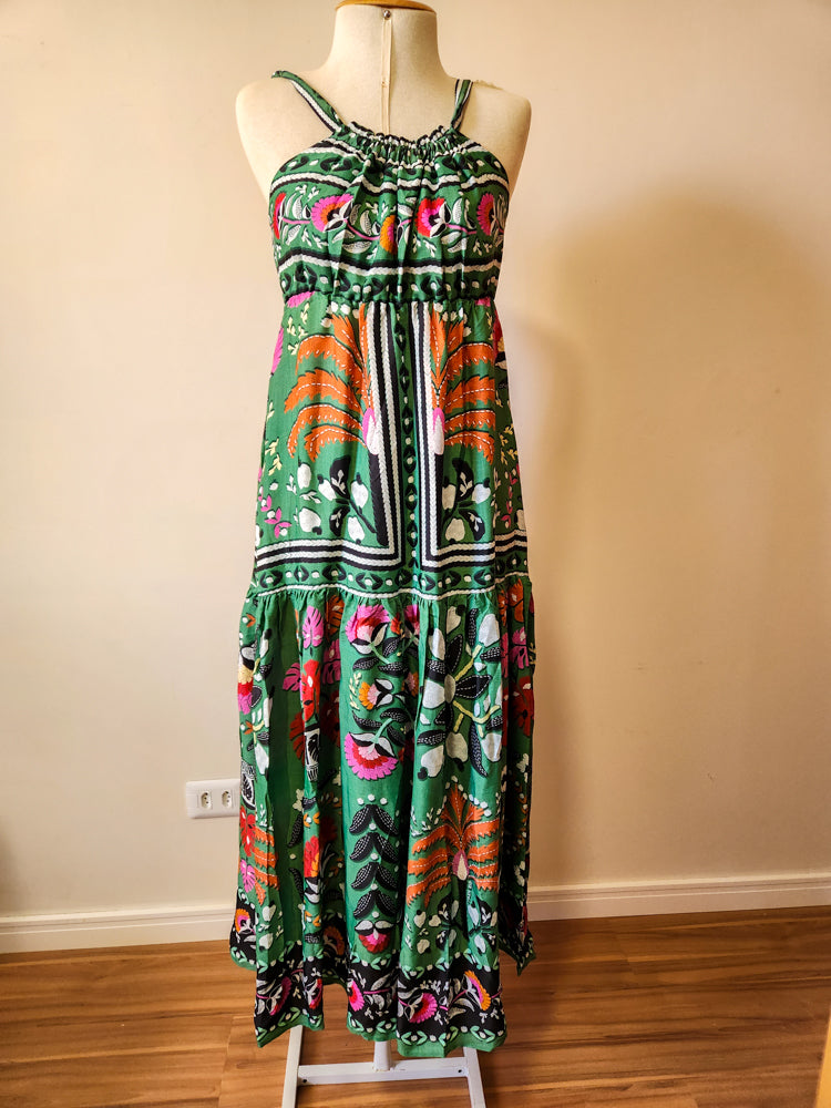 Vestido Farm Paraíso dos Coqueiros Verde