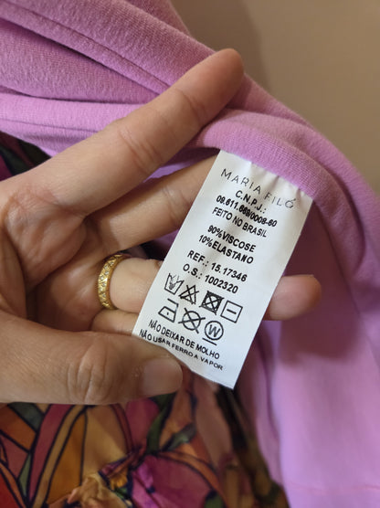 Blazer Maria Filó Rosa Begônia