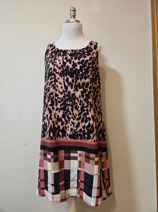 Vestido My Place Curto Animal Print Rosa