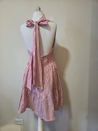 Vestido Farm Curto Listra Palmas