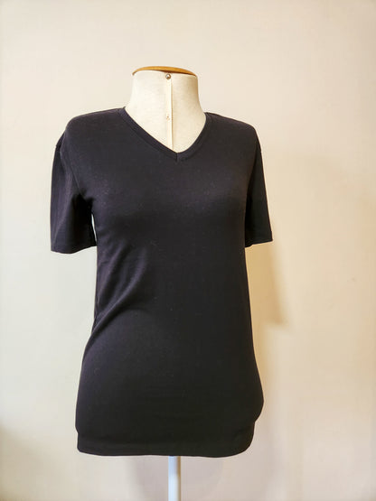 Camiseta Zara Preto Liso Slim