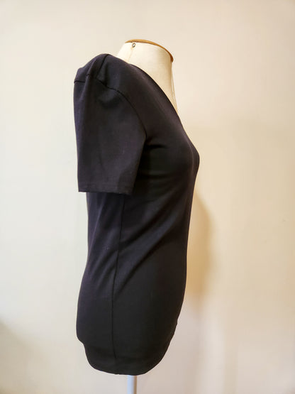 Camiseta Zara Preto Liso Slim