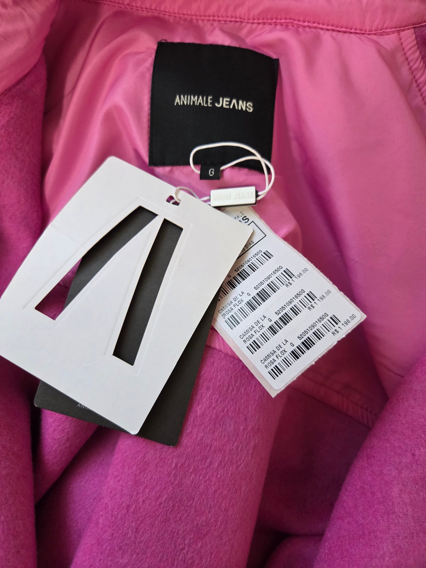 Camisa Animale Lã Rosa Flox