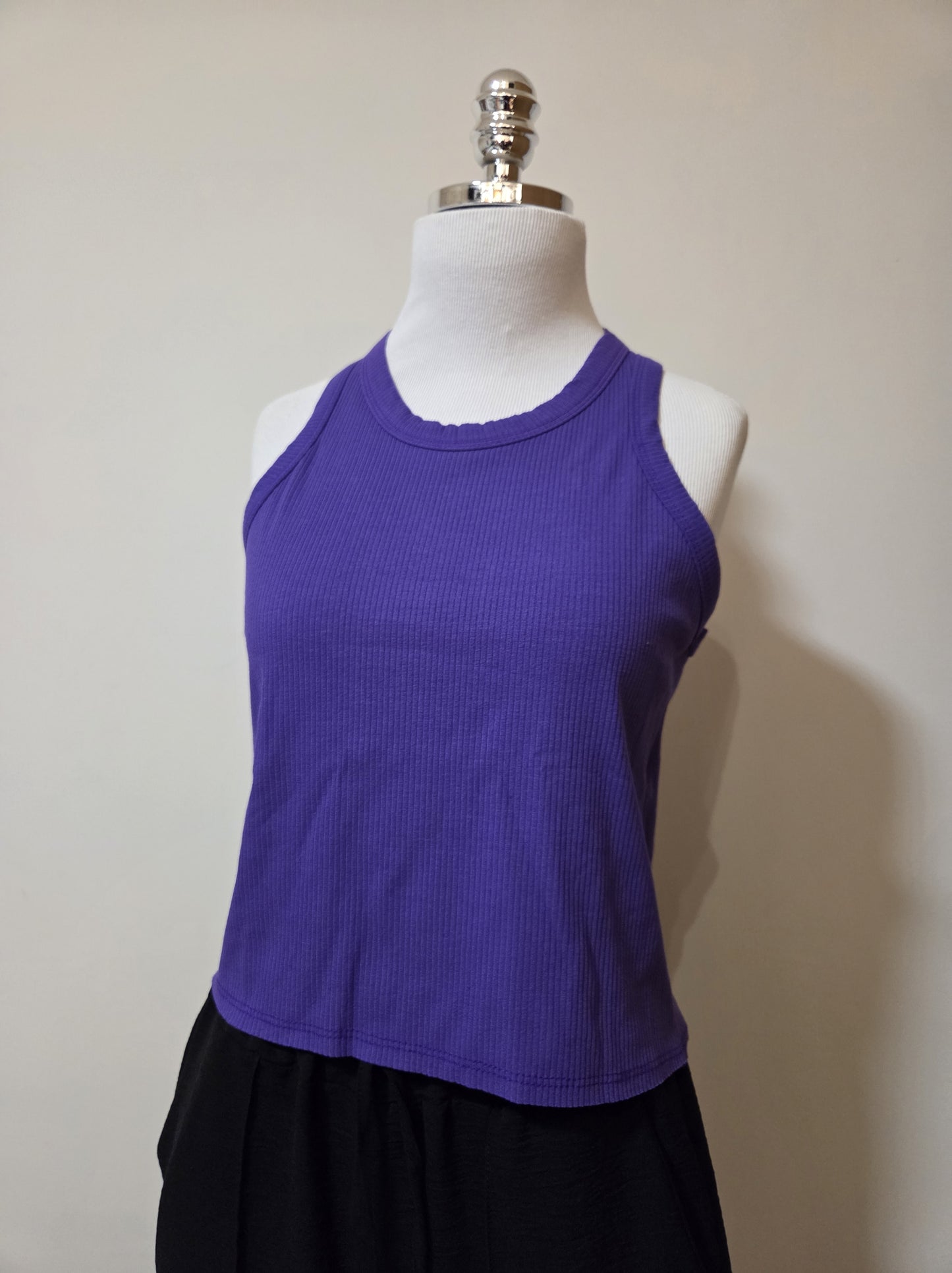Regata Farm Básica Roxo Liso Canelada