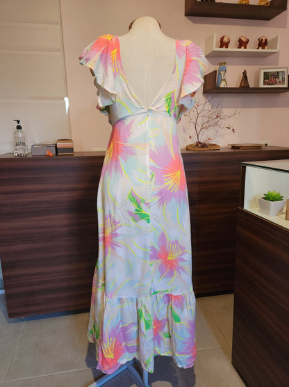 Vestido Farm Rio Estampa Chita Bali Longo