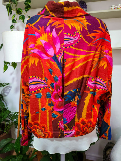 Blazer Farm Estampa Onda Floral