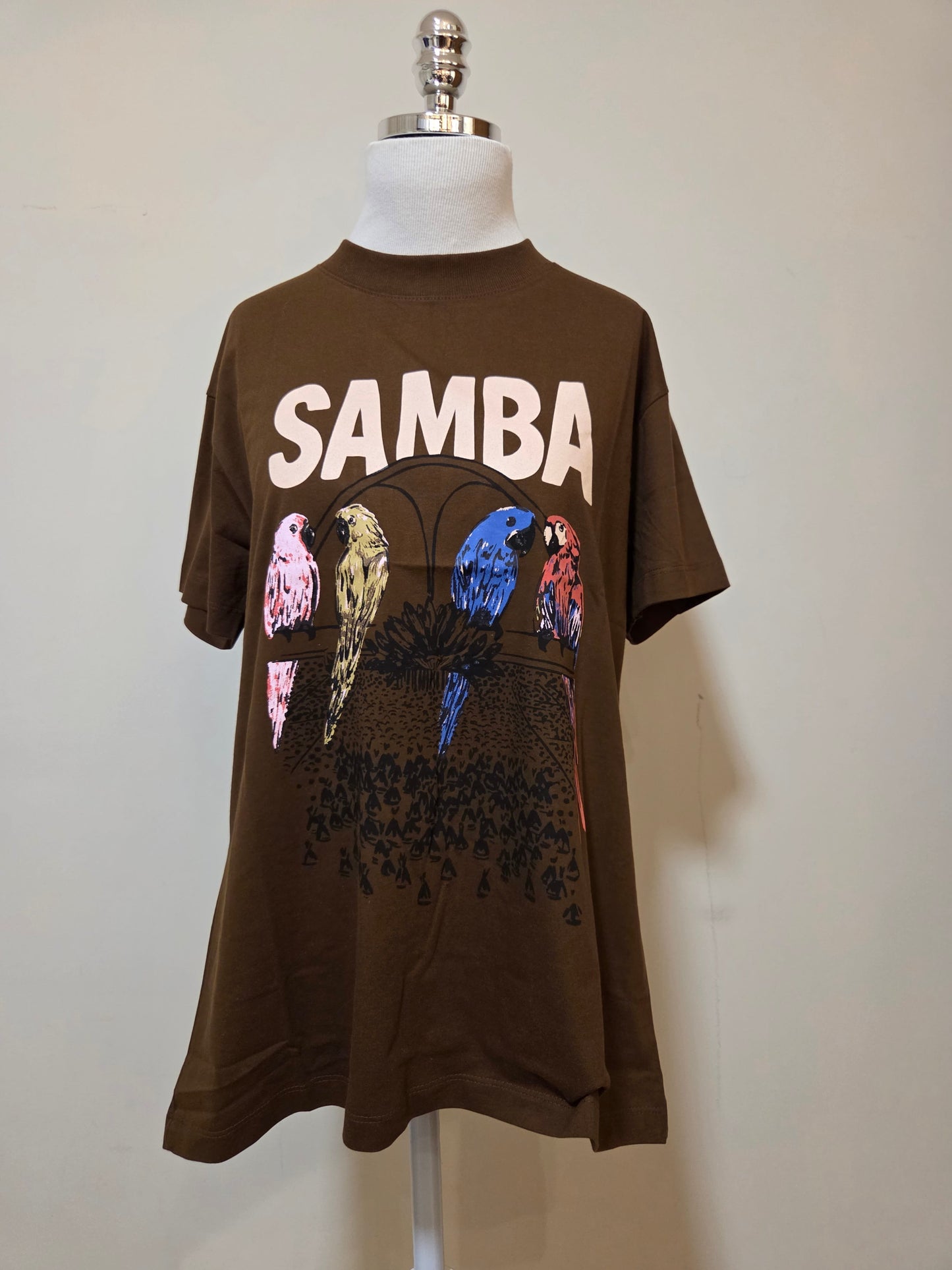 Camiseta Farm Samba  Na Avenida Marrom
