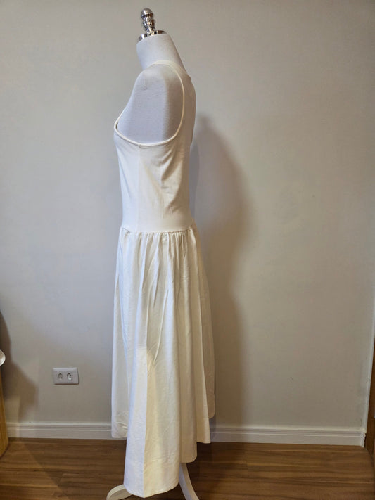 Vestido Farm Off White Bordado Onça