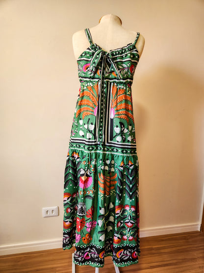 Vestido Farm Paraíso dos Coqueiros Verde
