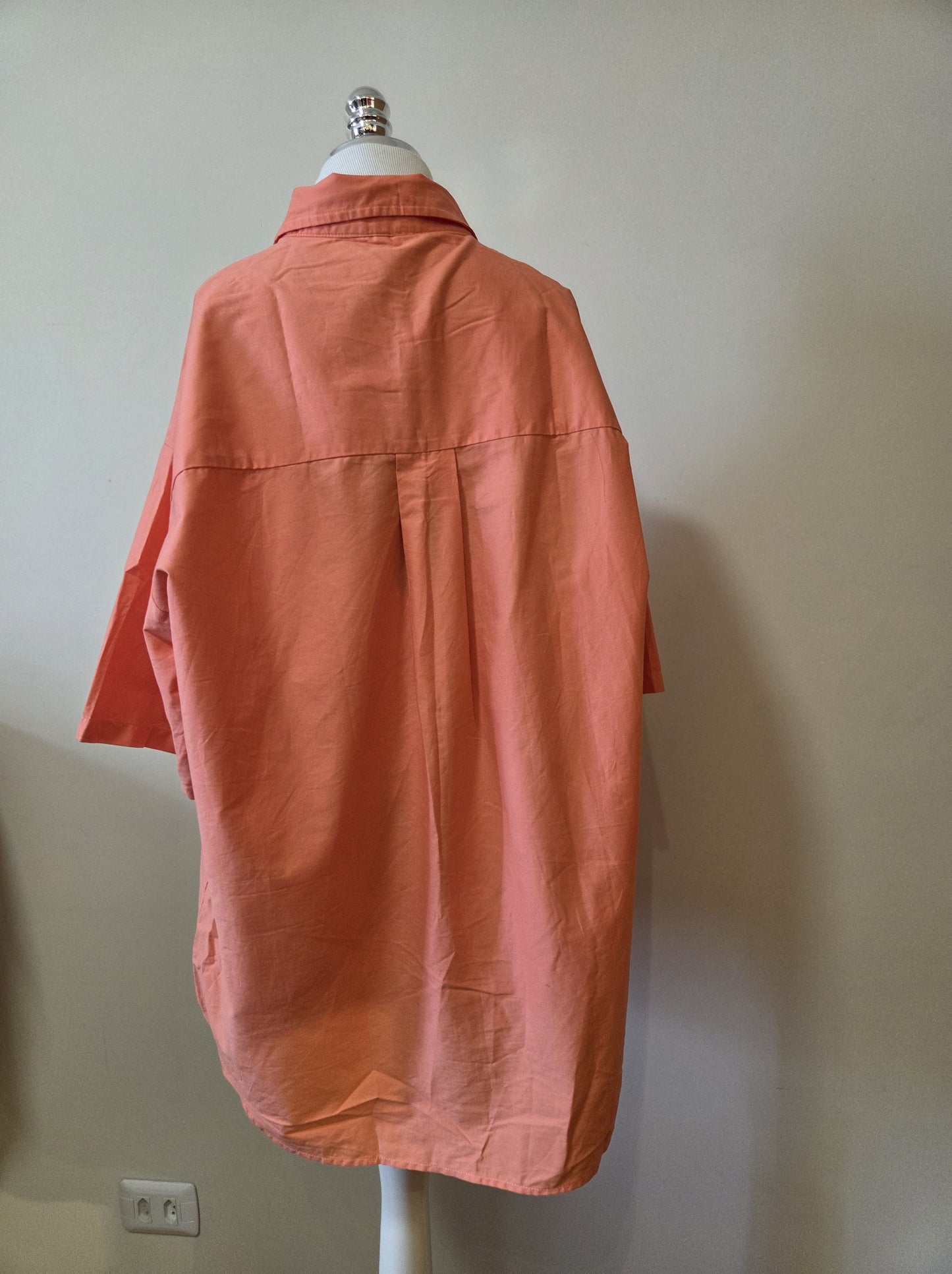 Camisa Farm Laranja Coral Oversized