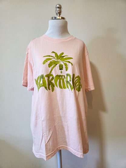 Camiseta Farm Rosa Estampa Bananeira - Verde claro
