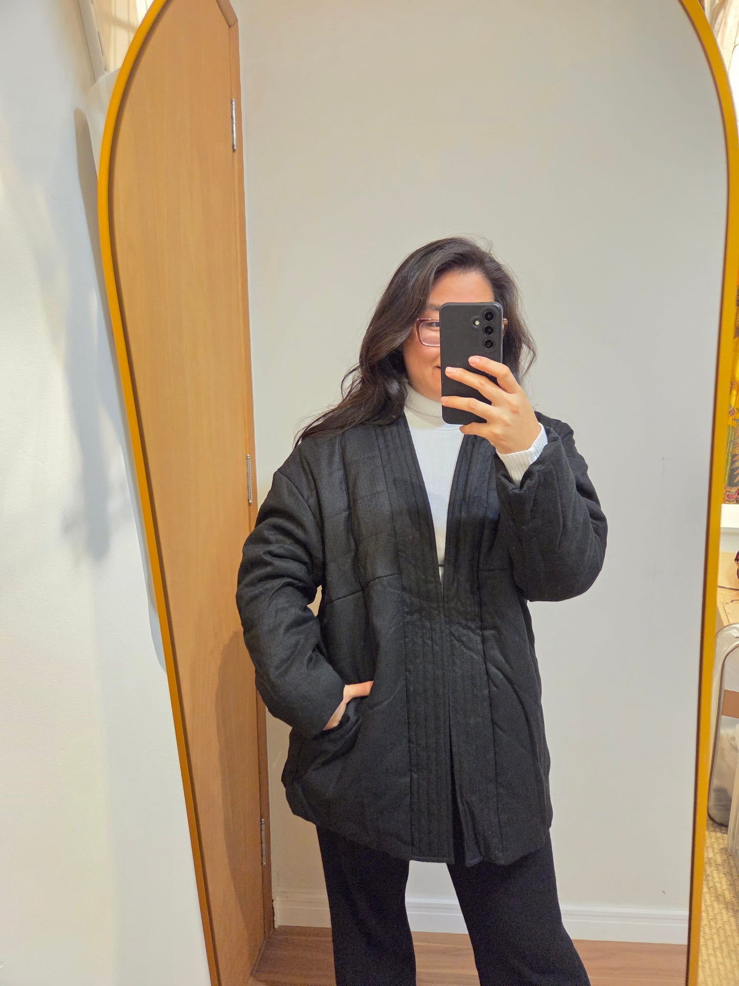 Casaco Kimono de Moletom Hering Preto