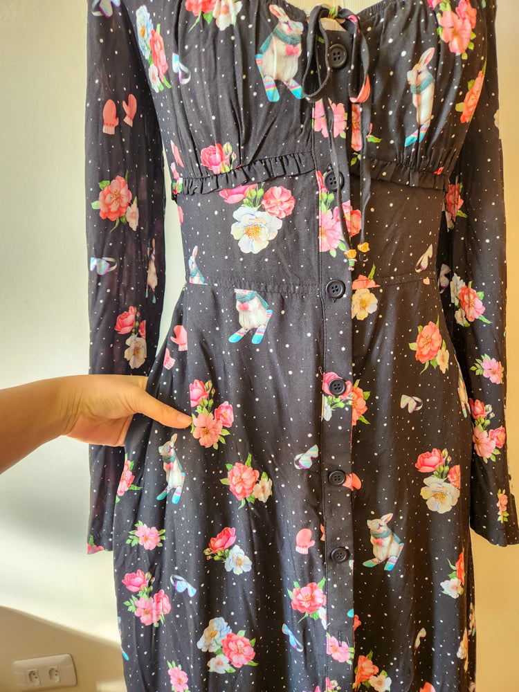 Vestido Antix Midi Passeio na Neve
