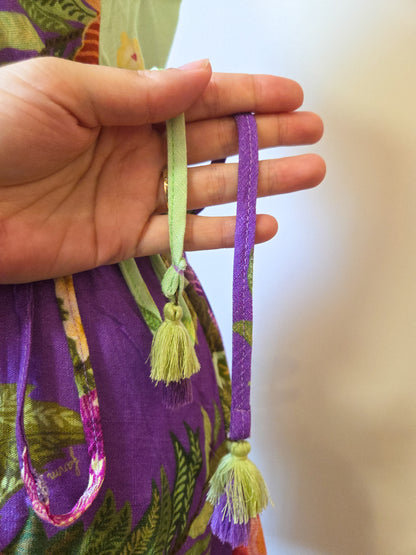 Vestido Farm Curto Bouquet de Verão Roxo