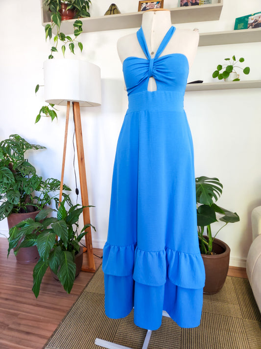 Vestido Azul Royal Longo