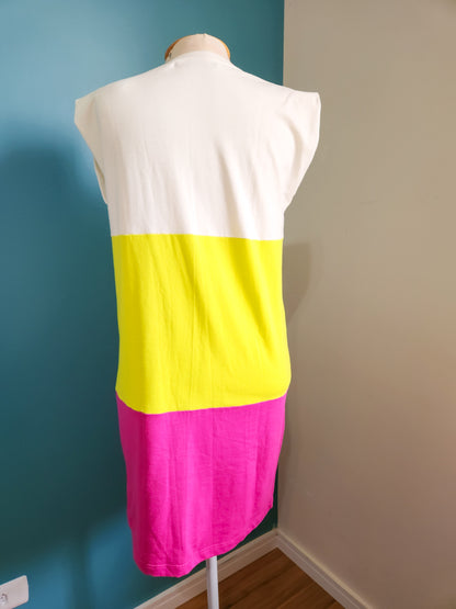 Vestido Maria Filó Curto Tricolor