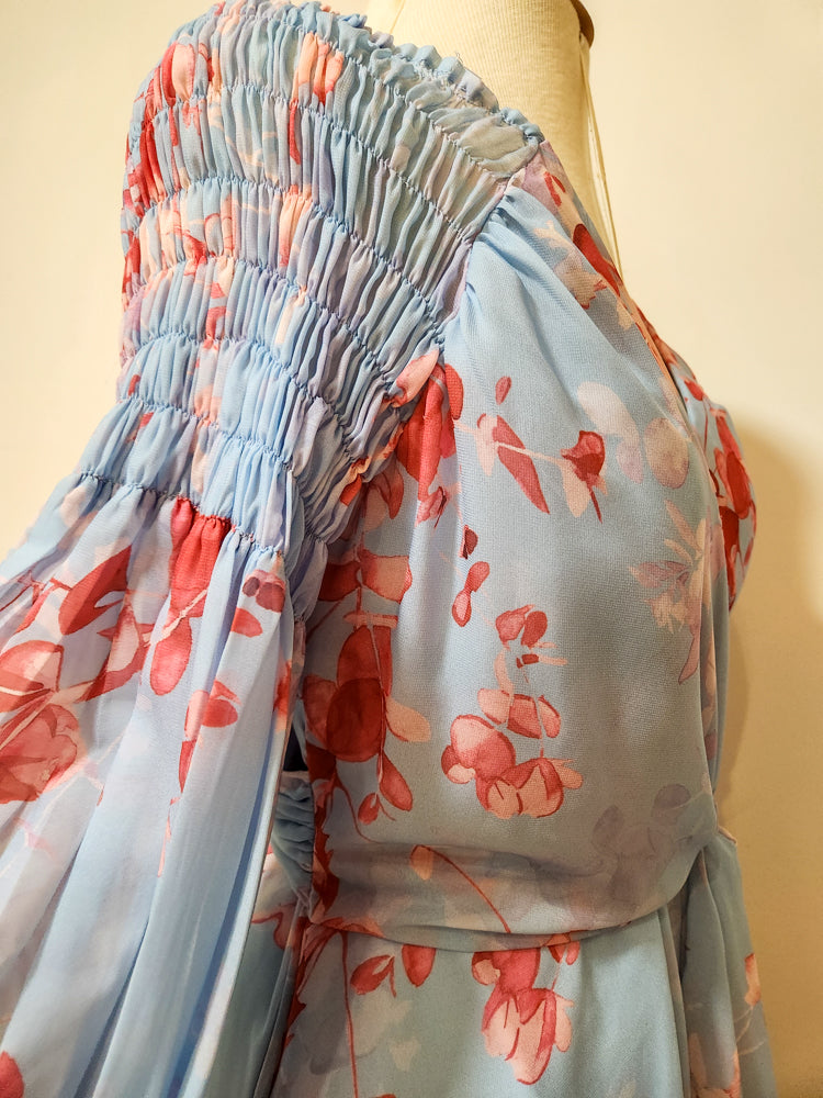Vestido Adoro Floral Azul