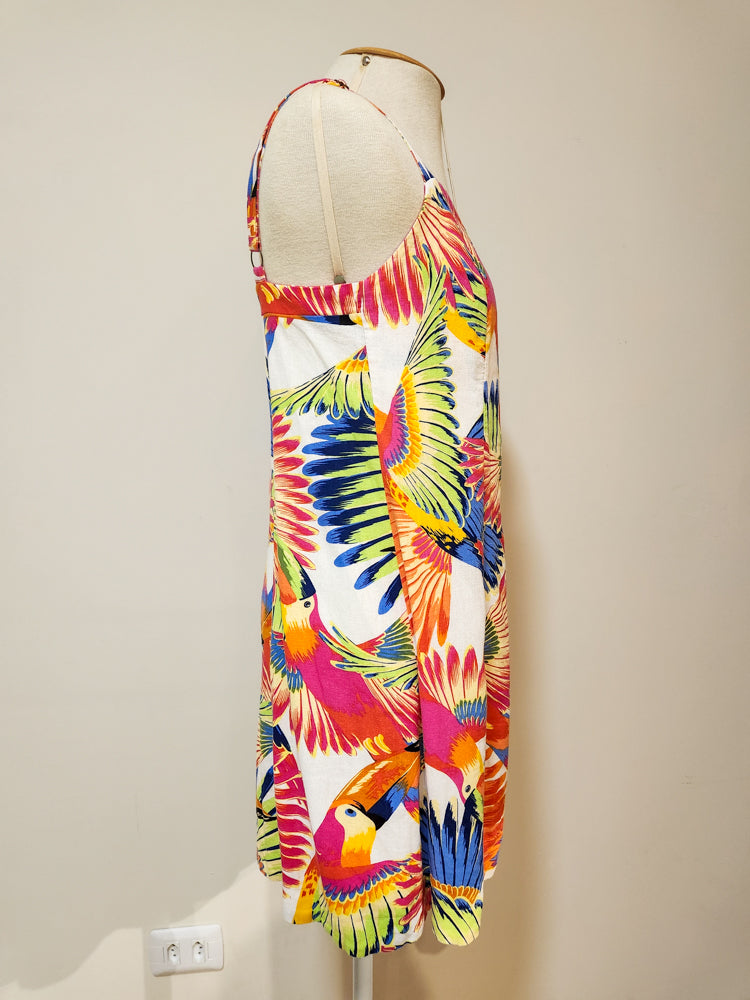 Vestido Farm Curto Tucanos Pintados