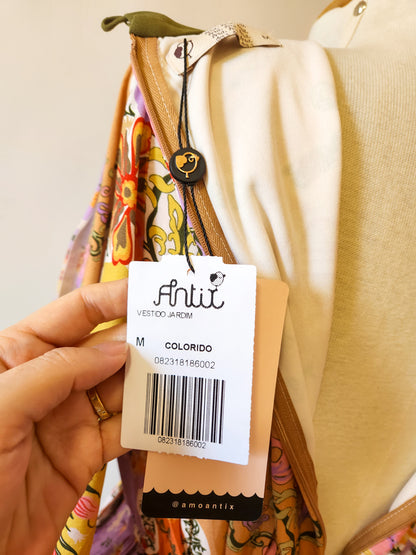 Vestido Antix Midi Jardim Floral