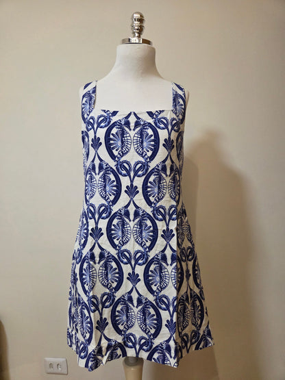 Vestido Farm Curto Cavalos Marinho
