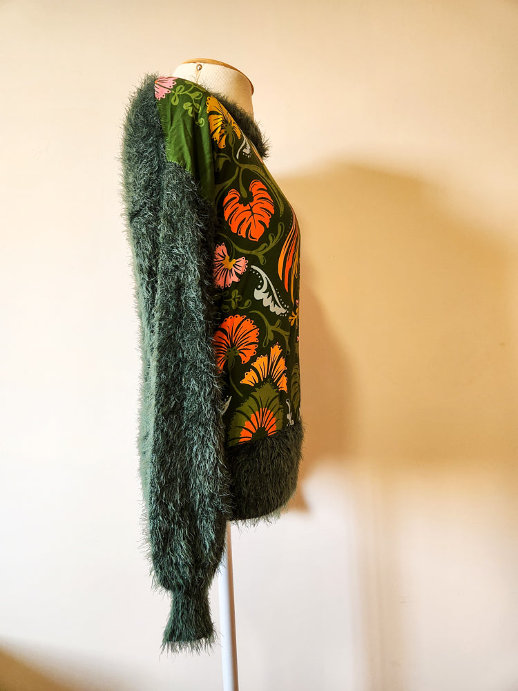 Casaco Farm Casulo Tricot Pelinho Verde