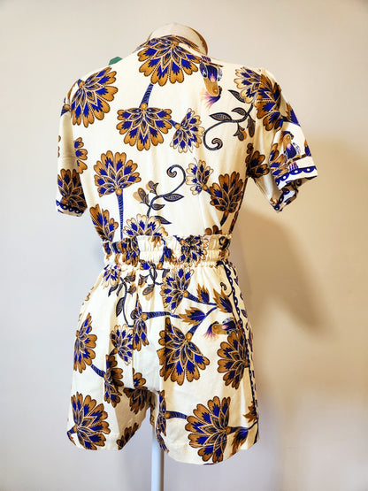 Conjunto Farm Camiseta e Shorts Floral Roxo