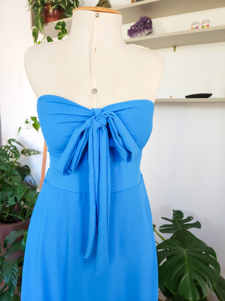 Vestido Azul Royal Longo