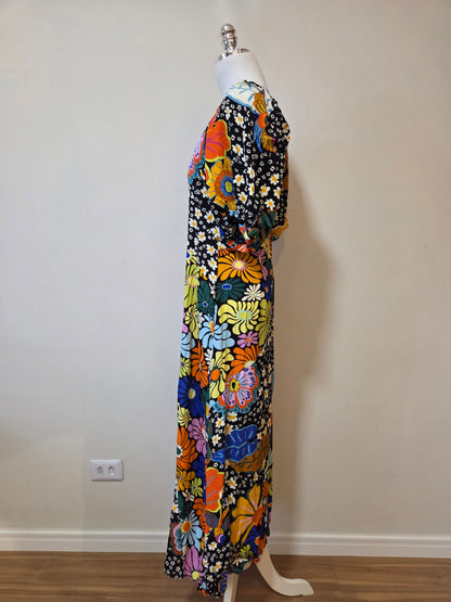 Vestido Farm Cropped Patch Margarida Solar Floral