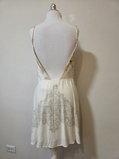 Vestido Farm Floral Creme e Branco