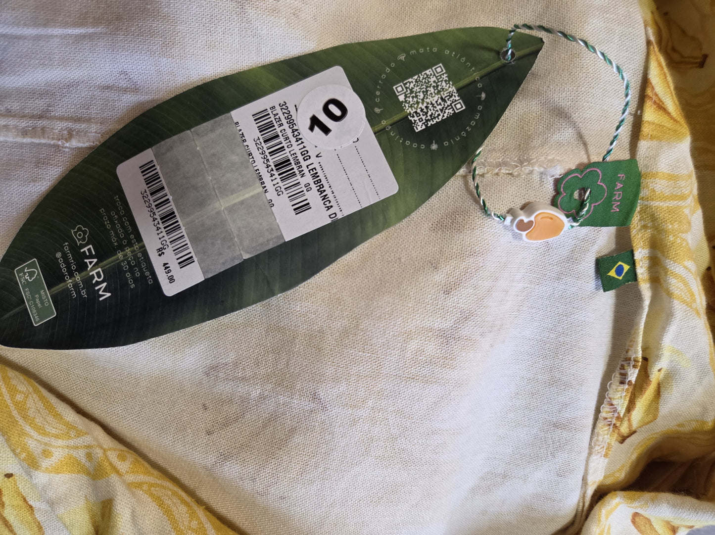 Blazer Farm Estampa Lembrança de Verão Bananas