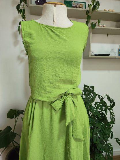 Conjunto Blusinha e Saia Verde Duna