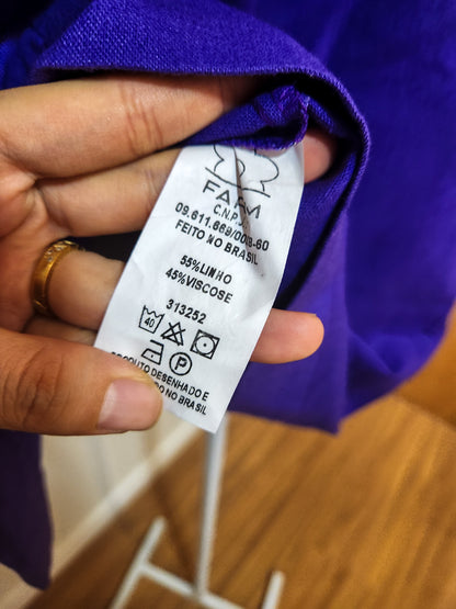 Blazer Farm Roxo com Botões Encapados