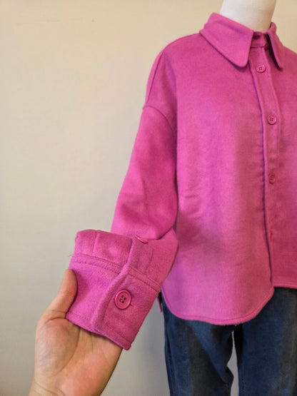 Camisa Animale Lã Rosa Flox