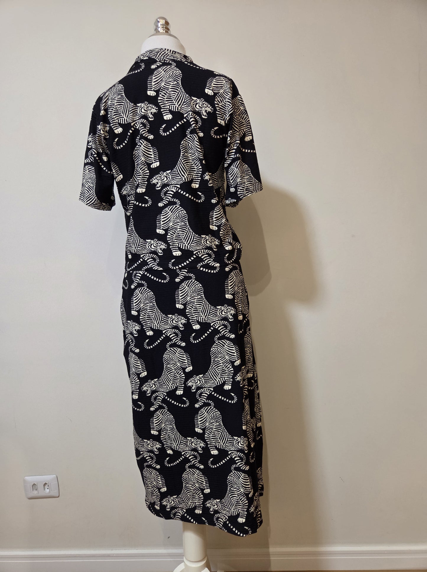 Conjunto Farm Estampa Zebras Preto e Branco