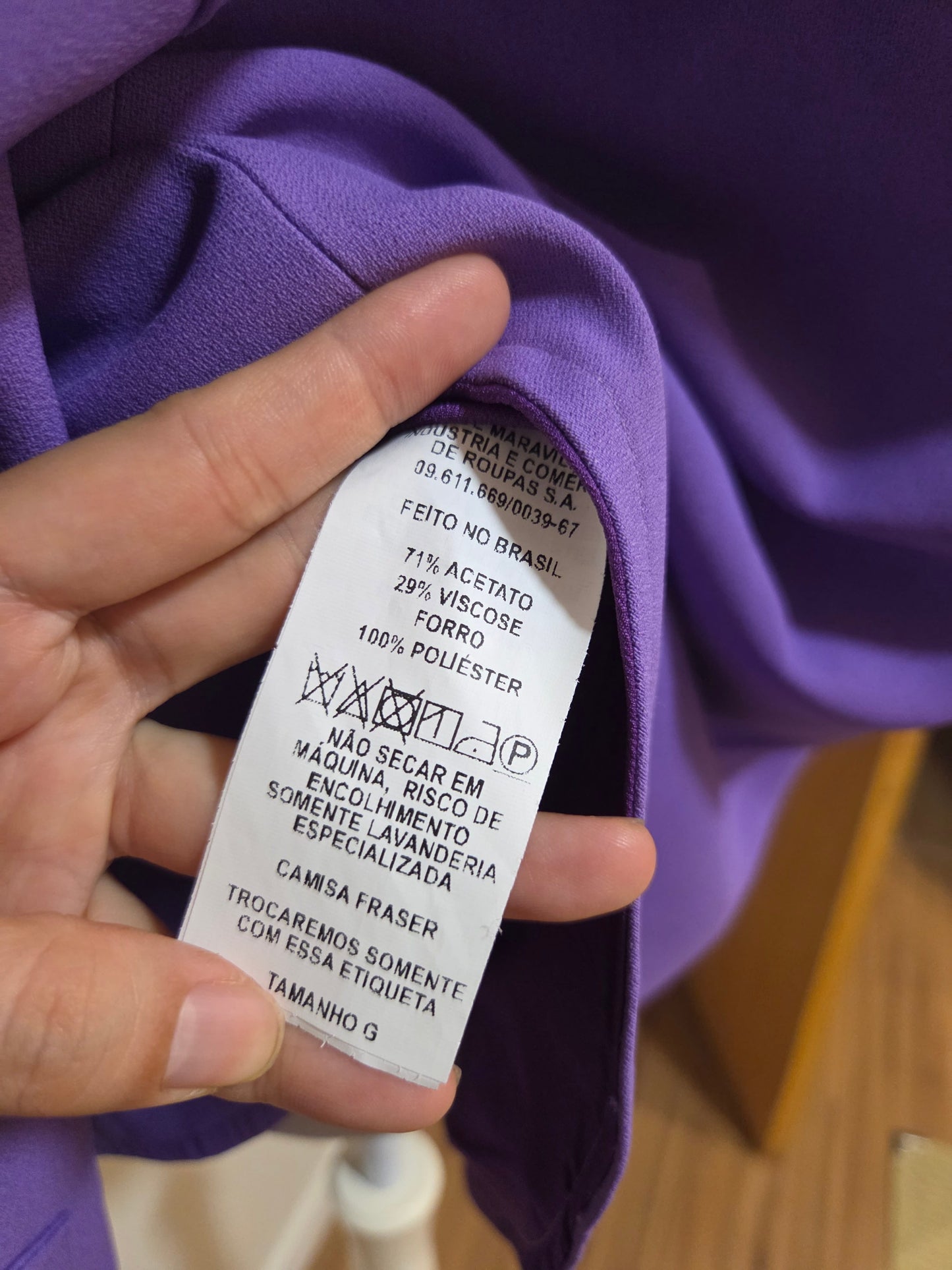 Camisa Nati Vozza Lilás Iris Modelo Fraser