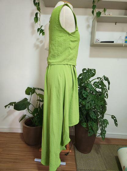 Conjunto Blusinha e Saia Verde Duna