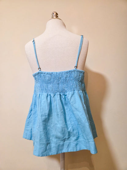 Blusinha Farm Azul Claro Laço Frontal