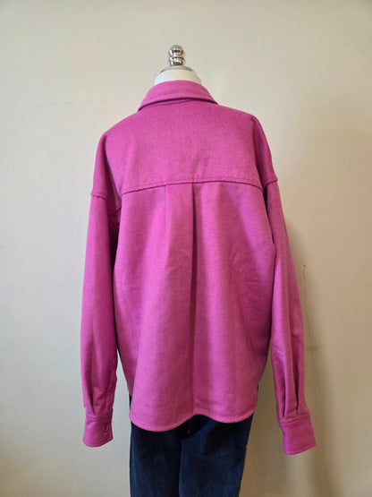 Camisa Animale Lã Rosa Flox