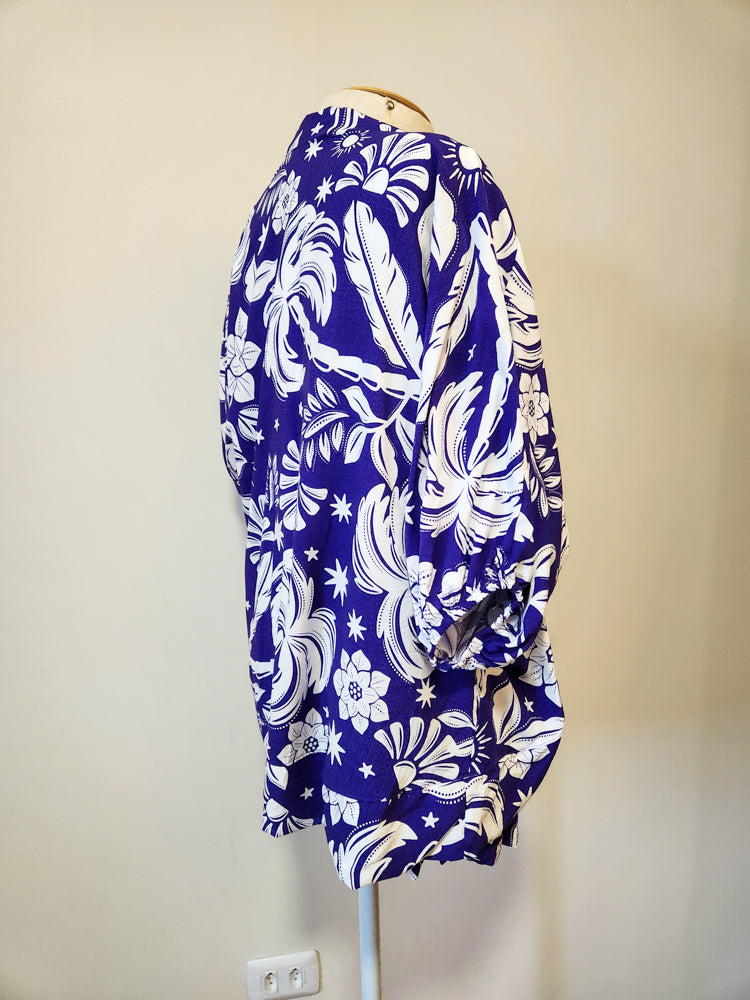 Conjunto JMS Kimono com Shorts-Saia Floral Ultravioleta