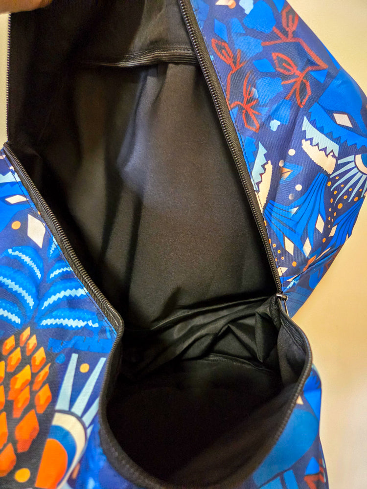 Mala Farm Me Leva Azul com Abacaxis