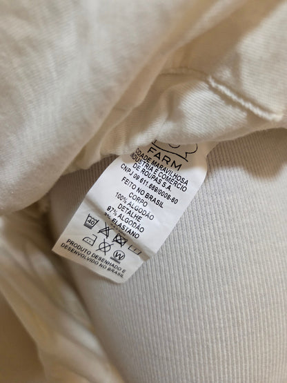 Vestido Farm T-shirt Lastex Off White