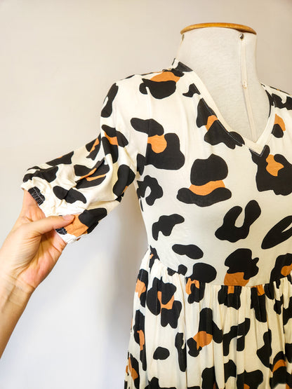 Vestido Berry Animal Print Off White