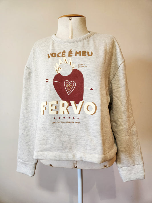 Moletom Farm Fervo Cinza Flanelado