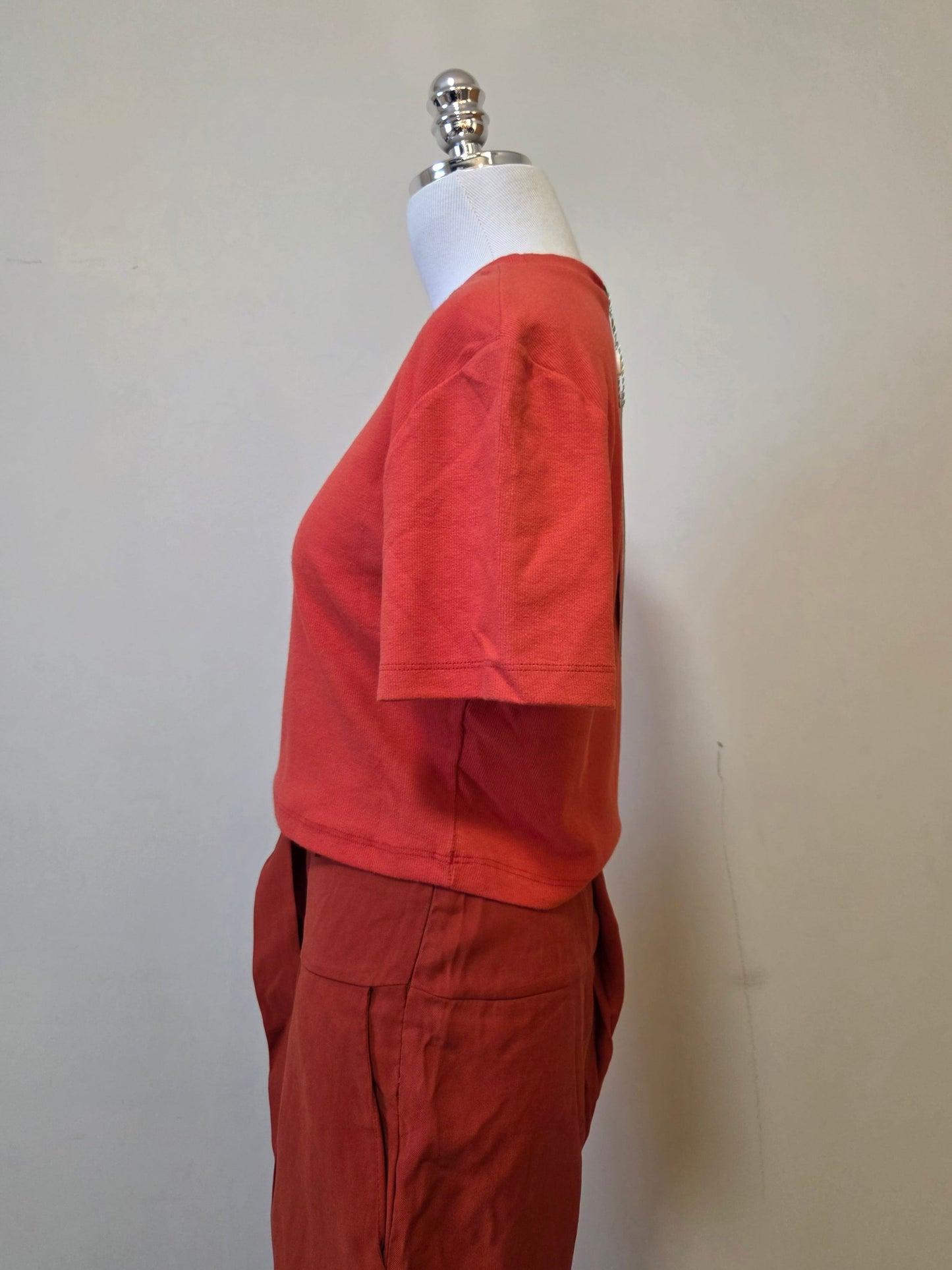 Blusinha Farm Rib Cropped Vermelho Morango