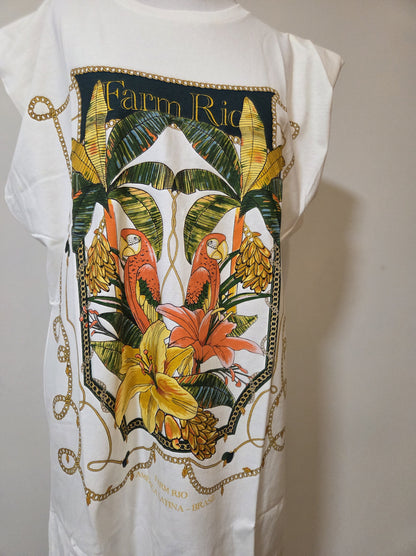 Vestido Farm Muscle Tee Riqueza Tropical