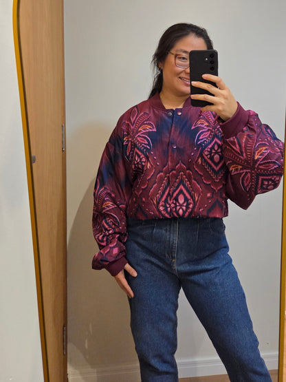 Blusa Farm Cropped Farm Roxo Alba Oversized