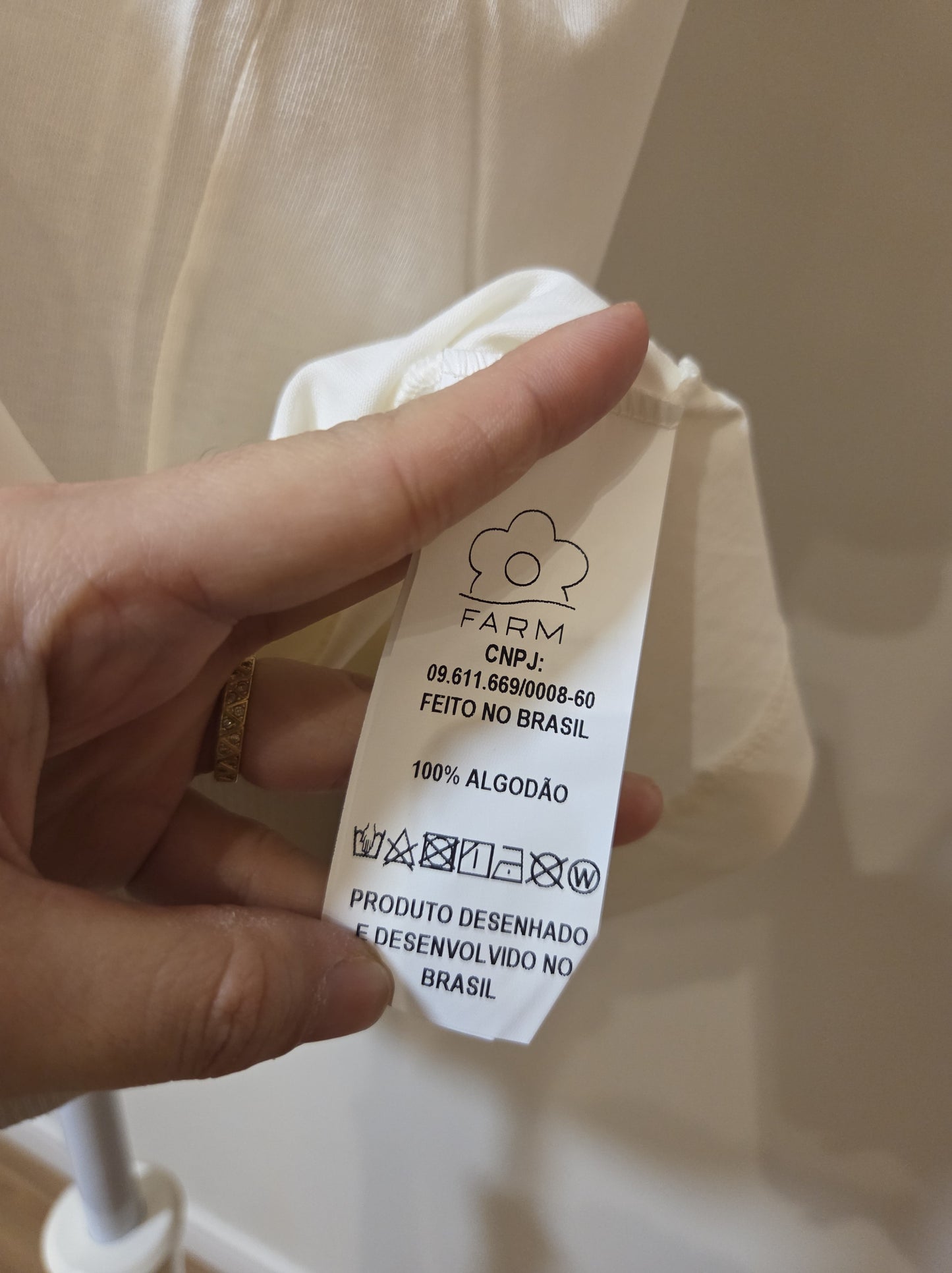 Camiseta Farm Onça Fundo Branco/Off White